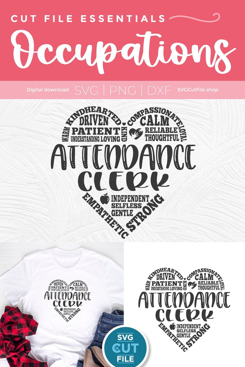 Attendance clerk svg - school attendance clerk subway art for Cricut ...