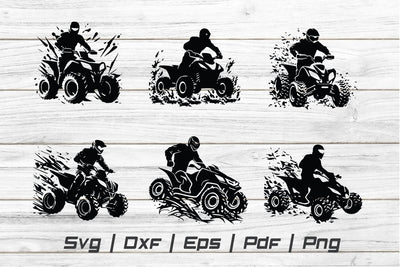 ATV Bike Svg,ATV Bike Rider ,ATV Bike Silhouette,ATV Bike Cut file ,ATV Bike Vector SVG Johan Ru designs 