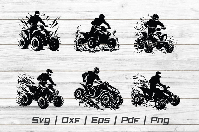 ATV Bike Svg,ATV Bike Rider ,ATV Bike Silhouette,ATV Bike Cut file ,ATV Bike Vector SVG Johan Ru designs 