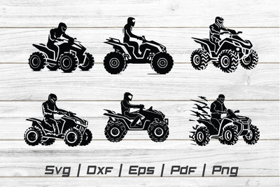 ATV Bike Svg,ATV Bike Rider ,ATV Bike Silhouette,ATV Bike Cut file ,ATV Bike Vector SVG Johan Ru designs 