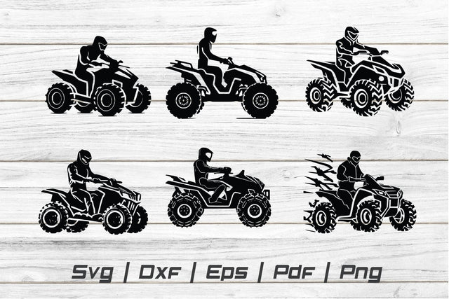 ATV Bike Svg,ATV Bike Rider ,ATV Bike Silhouette,ATV Bike Cut file ,ATV Bike Vector SVG Johan Ru designs 