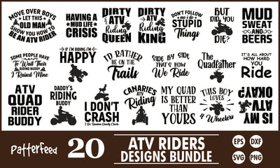 ATV Riders SVG Designs Bundle SVG PatternFeed8 