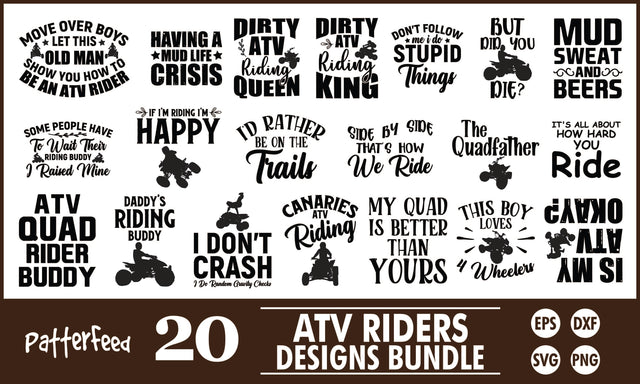 ATV Riders SVG Designs Bundle SVG PatternFeed8 