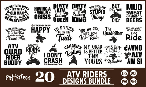 ATV Riders SVG Designs Bundle SVG PatternFeed8 