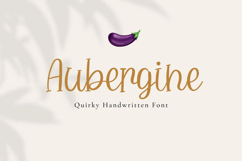 Aubergine Font Cotton White Studio 