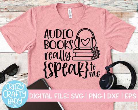 Audiobook Quote SVG Cut File Bundle SVG Crazy Crafty Lady Co. 