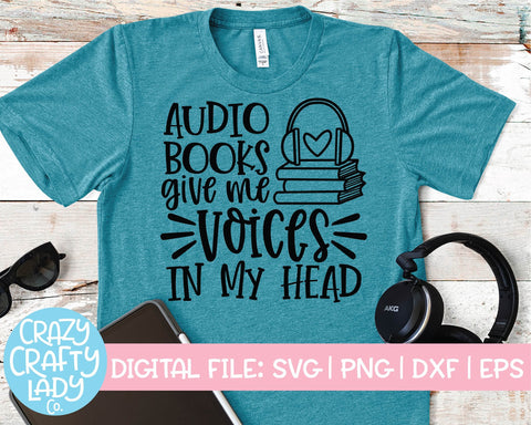 Audiobook Quote SVG Cut File Bundle SVG Crazy Crafty Lady Co. 