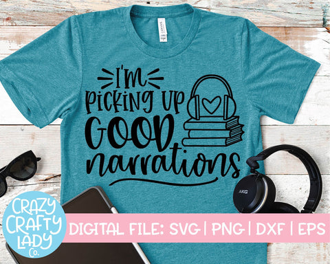 Audiobook Quote SVG Cut File Bundle SVG Crazy Crafty Lady Co. 