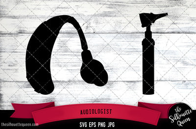Audiologist Silhouette Vector SVG SVG Loveleen Kaur 