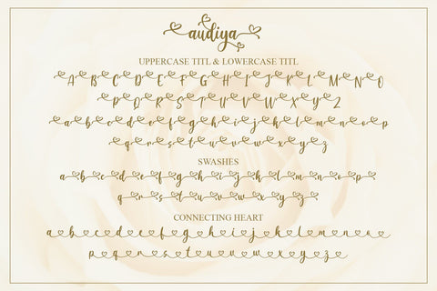Audiya Romantic Script Font MJB Letters Studio 