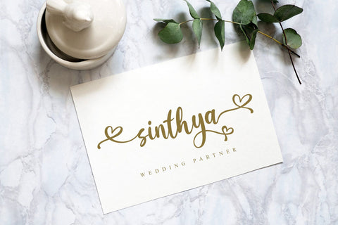 Audiya Romantic Script Font MJB Letters Studio 