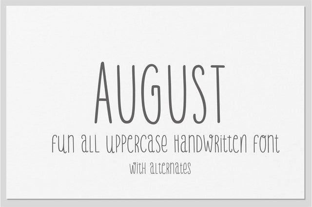 August Font Sunday Nomad 
