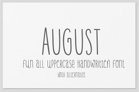 August Font Sunday Nomad 