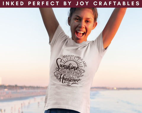 August Girls Are Sunshine Mixed With A Little Hurricane SVG Inked Perfect 