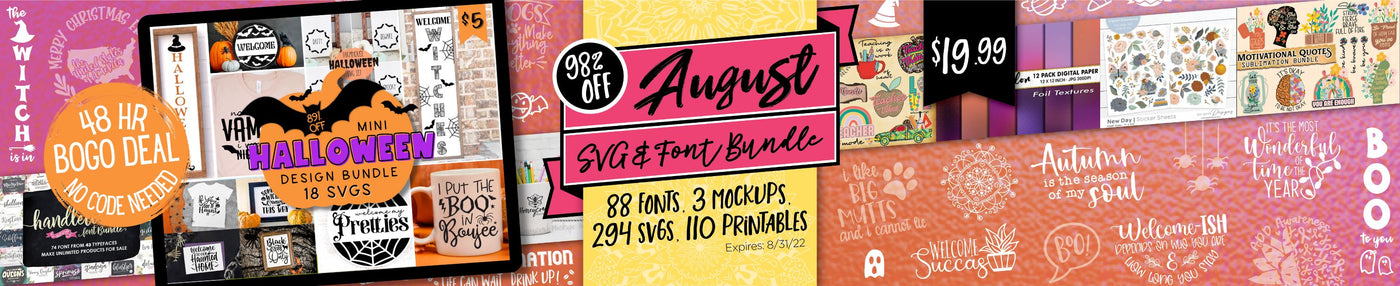 August SVG and Font Bundle