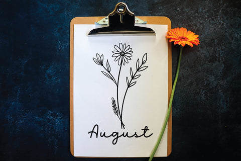 august wildflower svg design SVG sk.swapon Roy 