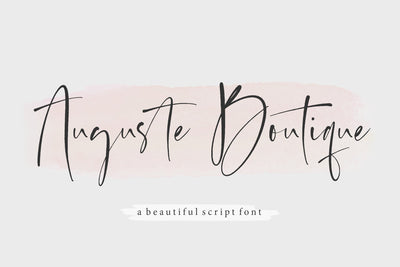 Auguste Boutique Modern Calligraphy Font Font Balpirick 