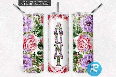 Aunt 20 oz / 30 oz Tumbler PNG Sublimation Regulrcrative 