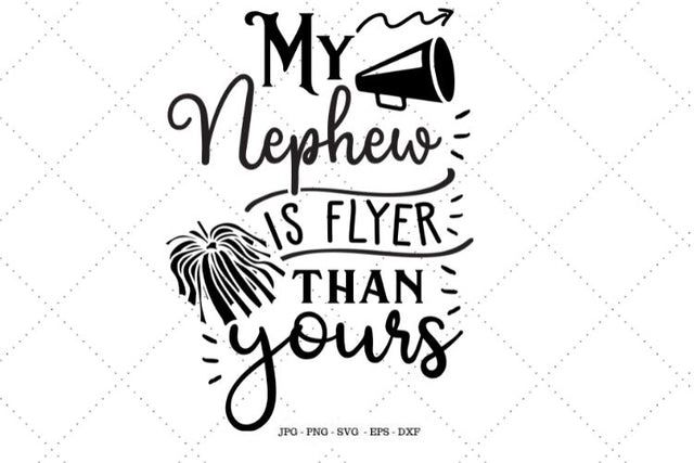 Aunt Shirt, From Nephew, Cheerleading Shirt, Funny Gift Idea, Cheer Svg, Quotes and Sayings, Cameo File, Aunt Svg SVG SVG Digital Designer 