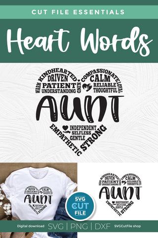 Aunt svg, auntie svg, aunts day svg, aunt heart svg, best aunt svg, aunts day gift, gift idea, for aunt, aunty, svg for cricut, svg dxf png SVG SVG Cut File 