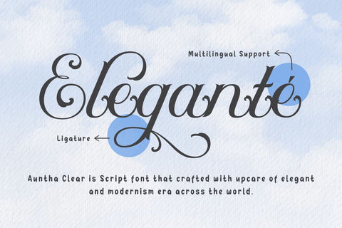 Auntha Clear | Script Font Font twinletter 