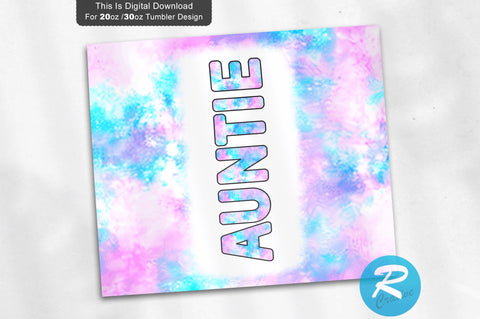 Auntie 20 oz / 30 oz Tumbler PNG Sublimation Regulrcrative 