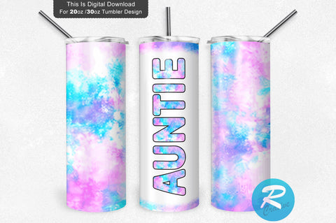 Auntie 20 oz / 30 oz Tumbler PNG Sublimation Regulrcrative 