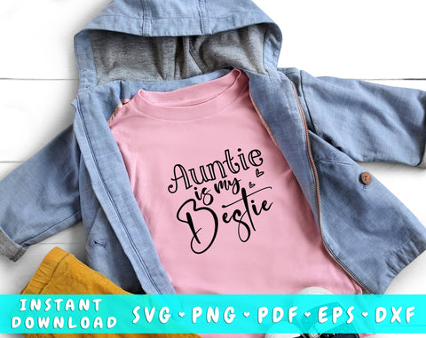 Auntie Is My Bestie SVG SVG HappyDesignStudio 