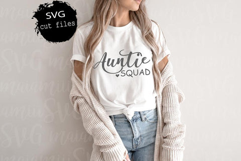 Auntie Squad Svg, Auntie Svg, Best Auntie Ever Svg, Family Svg, Aunt Svg, Blessed Auntie Svg, DXF, PNG, Cut File SVG MaiamiiiSVG 