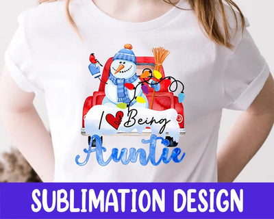 Auntie Sublimation Png, Auntie Png Sublimation File, Christmas Sublimation Design Sublimation iStyleDesign 