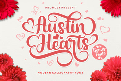 Austin Hearts Font Holydie Studio 