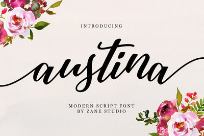 Austina Script Font Zane Studio55 
