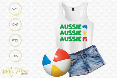 Australia - Aussie Aussie Aussie SVG Cut File Kelly Maree Design 
