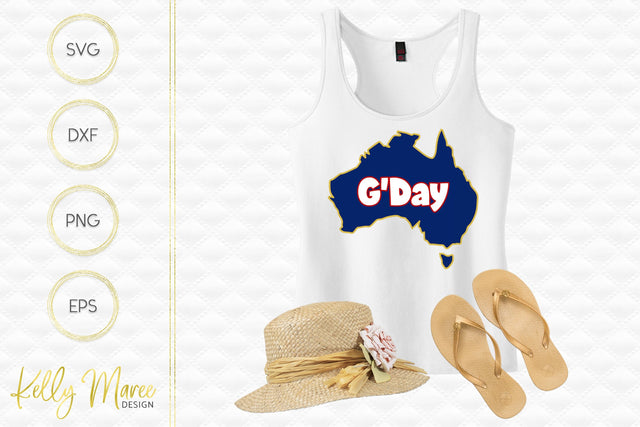 Australia - G'Day SVG Cut File Kelly Maree Design 