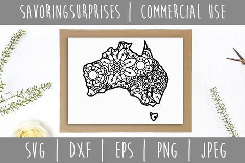 Australia Mandala Zentangle SVG SavoringSurprises 