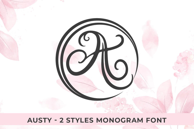 Austy - Monogram - Font Abo Daniel Studio 
