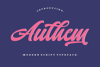 Authem Script Font AngelStudio 