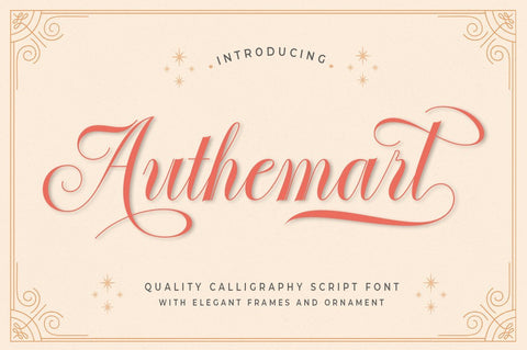 Authemart + Elegant Fremes & Ornament Font Great Studio 