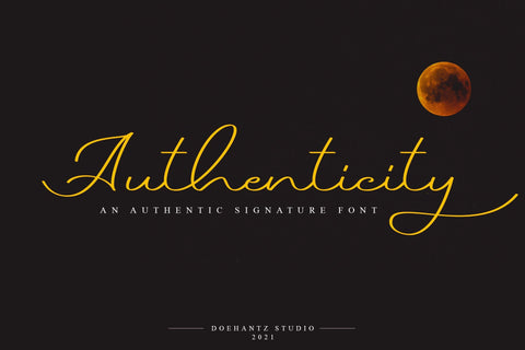 Authenticity Font love script 