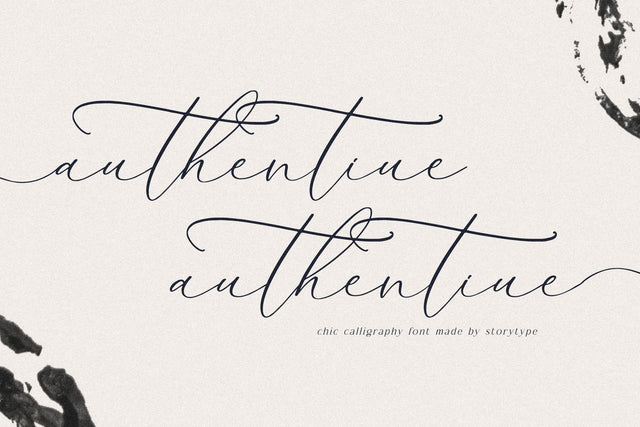 authentiue - Chic Calligraphy Font Font Storytype Studio 