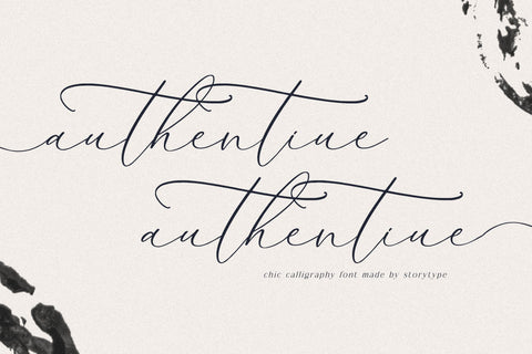authentiue - Chic Calligraphy Font Font Storytype Studio 
