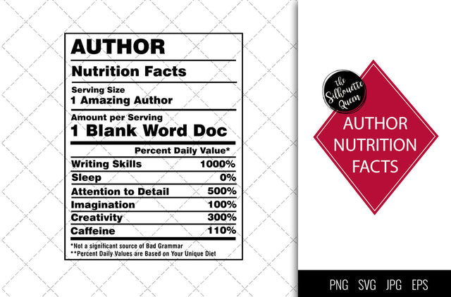 Author Nutrition facts svg – Nutrition svg –Author facts clipart – Baseball label svg – eps, png, svg for cricut SVG Loveleen Kaur 
