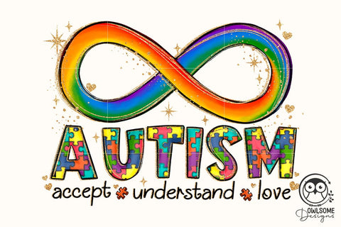 Autism Accept Understand Love PNG Sublimation Owlsome.Designs 