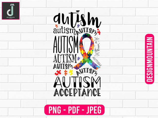 Autism acceptance png, Autism Awareness Png, Austim Png, Austim Bundle design Sublimation Alihossainbd 