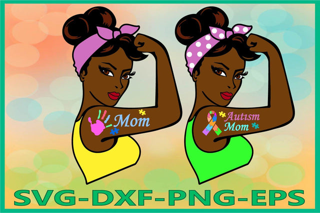 Autism Afro Rosie svg, Autism Mom, Rosie the Riveter SVG AlexSVGStudio 