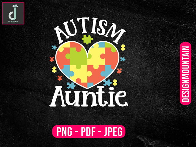 Autism Auntie Awareness Png, Austim Png, Austim Bundle design Sublimation Alihossainbd 