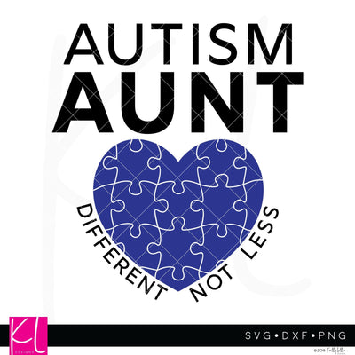 Autism Awareness Aunt SVG Kelly Lollar Designs 