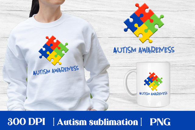 Autism awareness PNG | Autism puzzle sublimation Sublimation Svetana Studio 