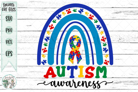 Autism Awareness Puzzle Rainbow - Cut Files - SVG - PNG - DXF - EPS SVG Serendipity and Art 