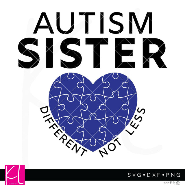 Autism Awareness Sister SVG Kelly Lollar Designs 